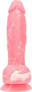 Фалоімітатор, що світиться у темряві, ADDICTION - BRANDON - 7.5 "- PINK G.I.D. / W PB, 19 см, силіко SO4530 фото