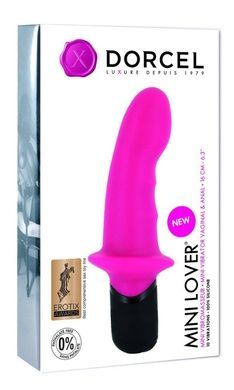 Вибратор Dorcel Mini Lover Magenta с ограничителем, для точки G и массажа простаты MD1038 фото