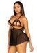 Пеньюар Leg Avenue Lace and mesh babydoll & panty Black S SO9163 фото 6