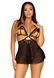 Пеньюар Leg Avenue Lace and mesh babydoll & panty Black S SO9163 фото 1