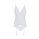 Корсет із пажами, трусики з ажурним декором та відкритим кроком Passion URSULA CORSET S/M, white SO5839 фото 3