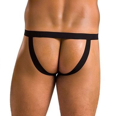 Чоловічі сліпи на шнурівці Passion 044 SLIP BEN XXL/XXXL Black, екошкіра, люверси SO7605 фото
