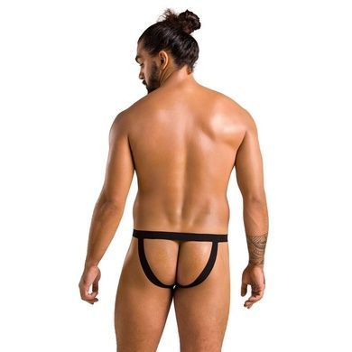 Чоловічі сліпи на шнурівці Passion 044 SLIP BEN XXL/XXXL Black, екошкіра, люверси SO7605 фото