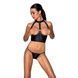Комплект белья с открытой грудью Passion GENEVIA SET WITH OPEN BRA L/XL black, корсет, стринги SO8439 фото 1