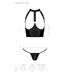 Комплект белья с открытой грудью Passion GENEVIA SET WITH OPEN BRA L/XL black, корсет, стринги SO8439 фото 5