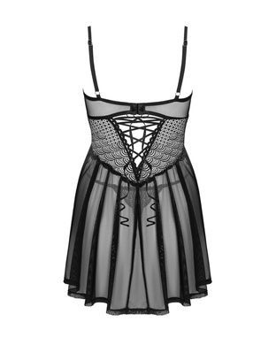 Эротический комплект Obsessive Chemeris babydoll & thong XL/2XL, пеньюар и стринги SO9760 фото