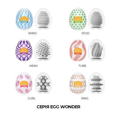 Мастурбатор-яйцо Tenga Egg Wind с зигзагообразным рельефом SO5494 фото