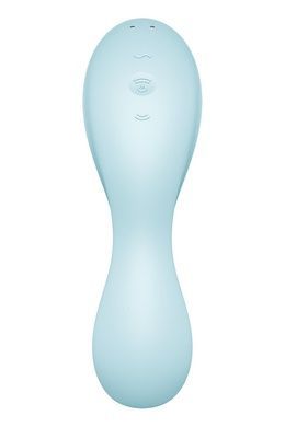 Вакуумный смарт-стимулятор с вибрацией Satisfyer Curvy Trinity 5 (Blue), управление со смартфона SO6726 фото