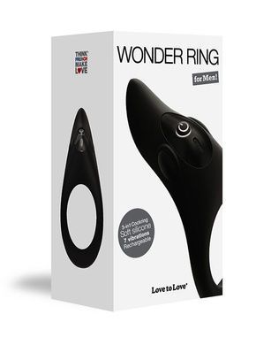 Ерекційне віброкільце Love To Love WONDER RING з мегастімулятором клітора, перезаряджаємий SO2046 фото