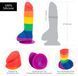 Радужный фаллоимитатор ADDICTION - JUSTIN - 8" - RAINBOW, 20,3 см, силикон SO4533 фото 4
