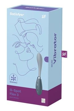 Вибратор Satisfyer G-Spot Flex 3 Grey, гибкий ствол с фиксацией положения SO6727 фото