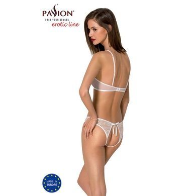 Комплект: бра, трусики с ажурным декором и открытым шагом URSULA SET L/XL, white SO5844 фото