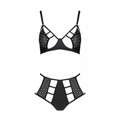 Распродажа!!! Комплект из эко-кожи Passion Tamaris Set black L/XL, бюстгальтер и трусики SO5796 фото