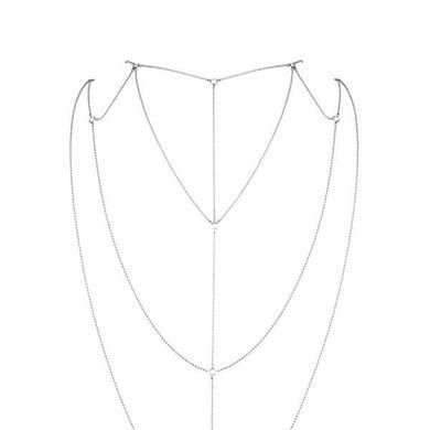 Цепочка для спины Bijoux Indiscrets Magnifique Back and Cleavage Chain - Silver, украшение для тела SO2655 фото