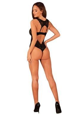 Кружевное боди Obsessive Donna Dream crotchless teddy M/L Black, открытый доступ SO8634 фото