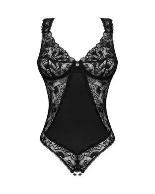 Кружевное боди Obsessive Donna Dream crotchless teddy M/L Black, открытый доступ SO8634 фото