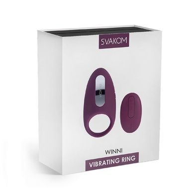 Эрекционное кольцо с вибрацией и пультом ДУ Svakom Winni Violet SO4844 фото