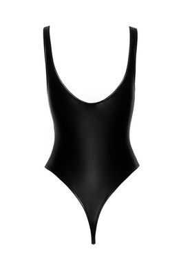 Боди с мокрым эффектом Noir Handmade F244 Powerwetlook body with high cut bottom hem, XL SX0164 фото