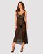 Полупрозрачная длинная сорочка Obsessive Estiqua chemise M/L, черный, ассиметричный крой SO7263 фото 3