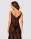 Полупрозрачная длинная сорочка Obsessive Estiqua chemise M/L, черный, ассиметричный крой SO7263 фото 2
