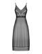 Полупрозрачная длинная сорочка Obsessive Estiqua chemise M/L, черный, ассиметричный крой SO7263 фото 5