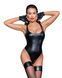 Боди с мокрым эффектом Noir Handmade F244 Powerwetlook body with high cut bottom hem, XL SX0164 фото 1