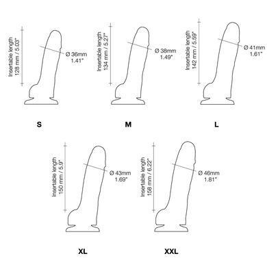 Реалистичный фаллоимитатор Strap-On-Me Sliding Skin Realistic Dildo Black XXL, эффект подвижной кожи SO6259 фото