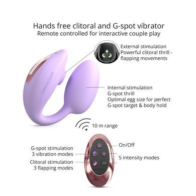 Виброяйцо с вакуумной клиторальной стимуляцией Love To Love Wonderlover VIVA MAUVE SO9615 фото