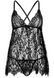 Пеньюар Leg Avenue Floral lace babydoll & string Black S SO9169 фото 3