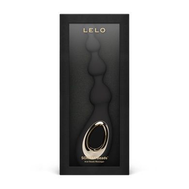 Анальные бусы с вибрацией LELO Soraya Beads Black, разный диаметр бусин, 8 режимов SO9531 фото