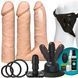 Набор для страпона Doc Johnson Vac-U-Lock VIBRATING Dual Density ULTRASKYN Set: диаметр 3&times;3,8 см SO6916 фото 1