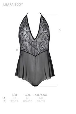 Боді Passion LEAFA BODY black XXL/XXXL - ECO Passion SX0502 фото
