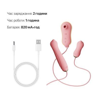 Набор 3в1 Zalo &ndash; UNICORN Set Pink, виброяйцо, пульсатор, вакуумный стимулятор SO6687 фото