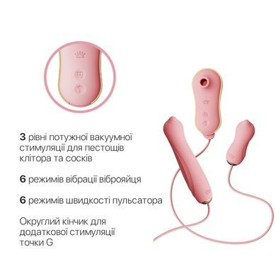 Набор 3в1 Zalo &ndash; UNICORN Set Pink, виброяйцо, пульсатор, вакуумный стимулятор SO6687 фото