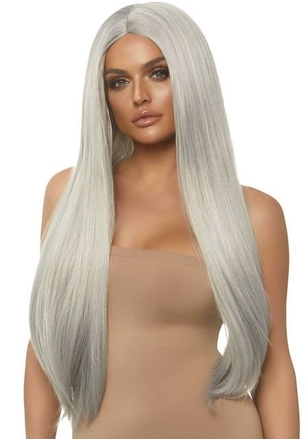 Парик Leg Avenue 33&Prime; Long straight center part wig Grey SO8588 фото
