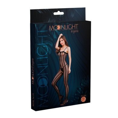 Прозорий бодістокінг Moonlight Model 03 XS-L Black, з доступом SO8202 фото