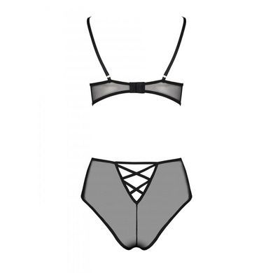 Эротический комплект с рисунком Passion LOVELIA BIKINI L/XL, black SO4747 фото