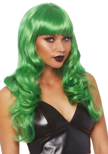 Волнистый парик Leg Avenue Misfit Long Wavy Wig Green, длинный, реалистичный вид, 61 см SO8009 фото
