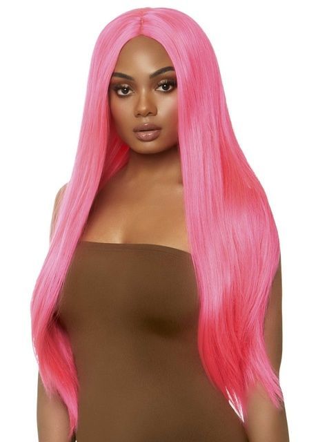 Парик Leg Avenue 33&Prime; Long straight center part wig neon pink SO8590 фото