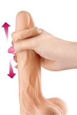 Фаллоимитатор с подвижной крайней плотью Real Body &mdash; Real Brad, диаметр 4 см, TPE SO1889 фото