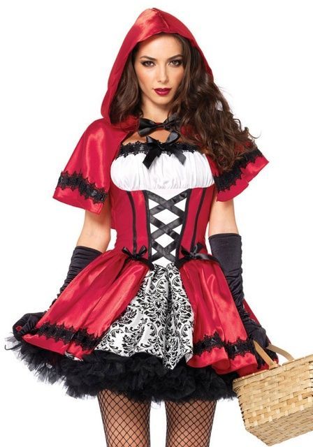 Эротический костюм Красной шапочки Leg Avenue Gothic Red Riding Hood L, платье, накидка SO9124 фото