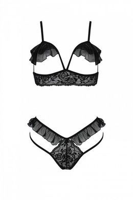 Комплект DOLLY SET WITH OPEN BRA black XXL/XXXL Passion SO9706 фото