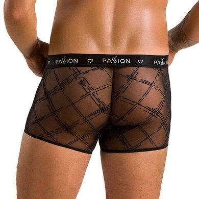 Мужские прозрачные боксеры Passion 032 SHORT JAMES XXL/XXXL Black, сетка SO7569 фото