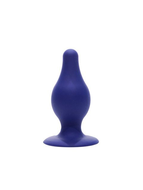 Анальная пробка SilexD (Model 2 size M) Blue двухслойная, силикон+Silexpan SO6739 фото