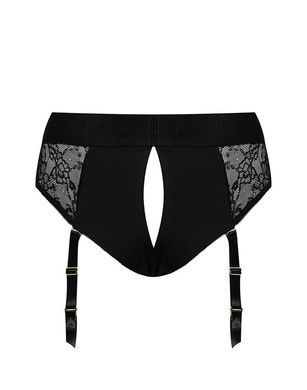 Кружевные трусы для страпона с подвязками для чулок Strap-On-Me DIVA HARNESS - S SO5096 фото