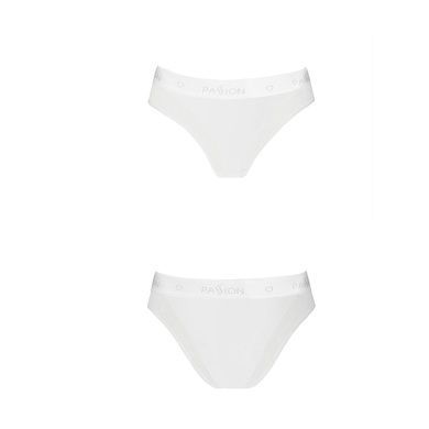 Трусики з прозорою вставкою Passion PS002 PANTIES XL, white SO4198 фото