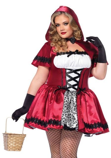Эротический костюм Красной шапочки Leg Avenue Gothic Red Riding Hood 1X&ndash;2X, платье, накидка SO9126 фото