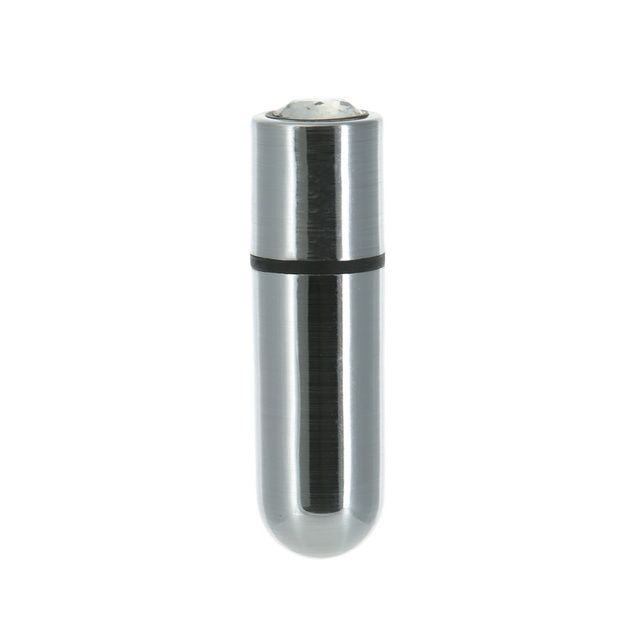 Віброкуля PowerBullet First-Class Bullet 2.5&Prime; with Key Chain Pouch, Silver, 9 режимів вібрації SO6848 фото