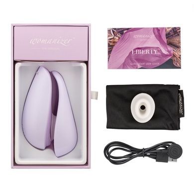 Вакуумный клиторальный стимулятор Womanizer Liberty Lilac, магнитная крышка, 2 насадки SO8746 фото