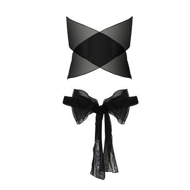 Комплект белья Passion AMORE SET black, стринги и лиф в виде подарочной ленты с бантом EL14701 фото